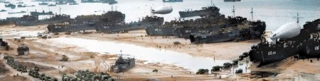 Utah beach 1944 in color